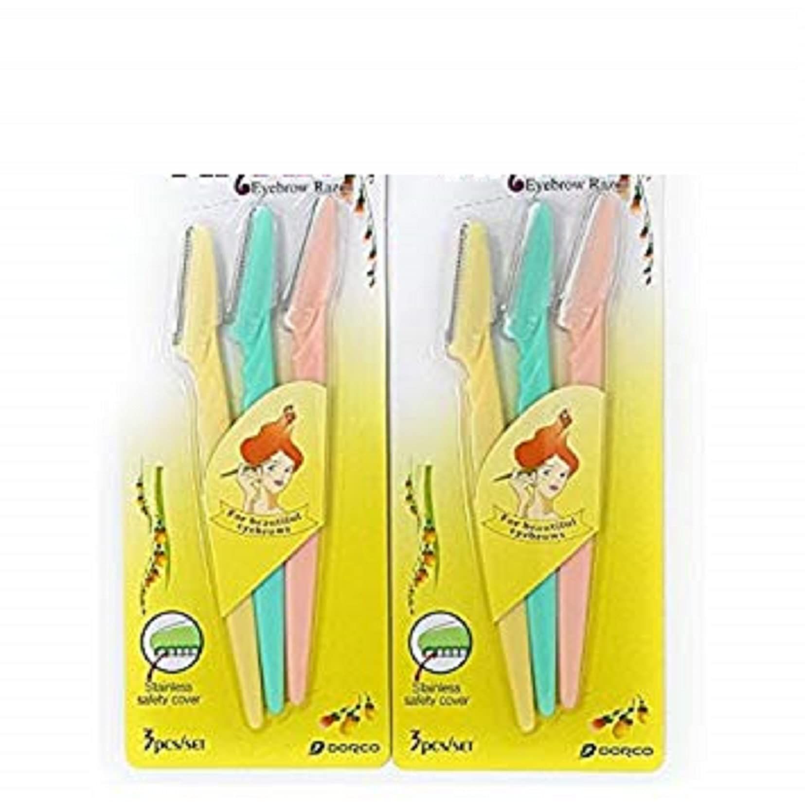 Elecsera Eyebrow, Neck, Face, Upper Lips as well as Unnecessary Hairs Elsewhere Shaping Trimmer Shaper Shaver Razor Tool (Pack of 6)