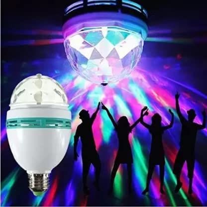 Elecsera (Diwali Light Rotating LED Crystal Bulb Magic Disco Light Night Lamp for Party Single Disco Ball (Ball Diameter: 2.5 cm)