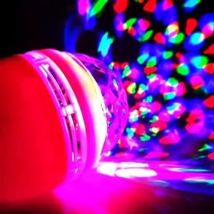 Elecsera Rotating RGB Bulb Magic Disco LED Light for Party/Diwali Decoration Single Disco Ball (Ball Diameter: 2.5 cm)