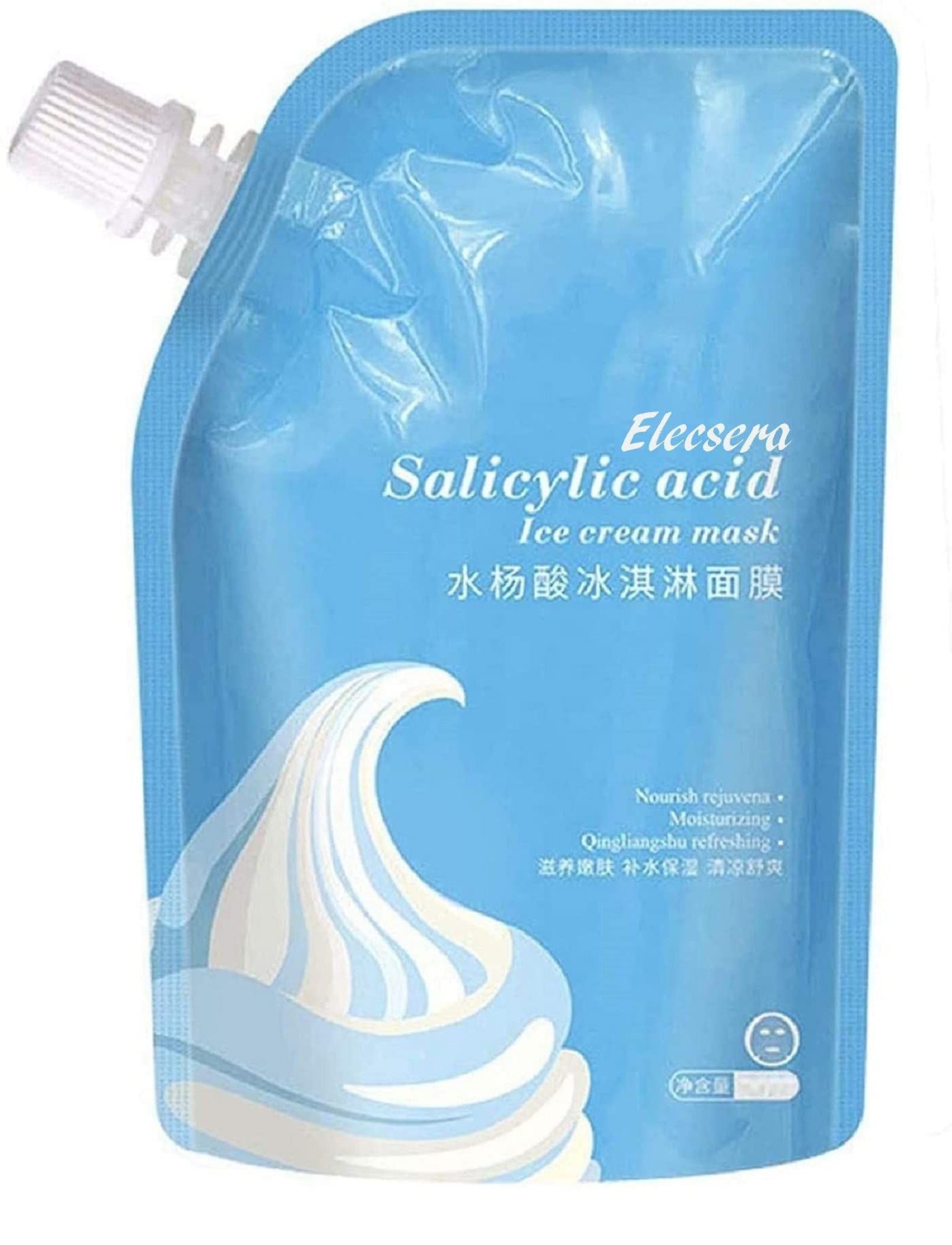Elecsera Ice Cream Mask Acne Moisturizing Smear Mask Blackheads Remover Mask Cleansing & Shrinking Pores (500 ml)