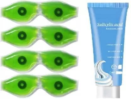 Elecsera Ice Cream Mask Acne Moisturizing Smear Mask Blackheads Remover Mask Cleansing & Shrinking Pores with Aloe Vera Eye Mask (5 Items in the set)