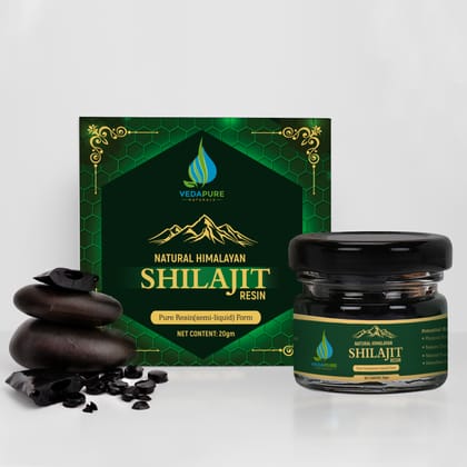 VEDAPURE NATURALS Original Shilajit, Shilajeet Original, Shilajit for Man / Woman (20g), Shilajit Original Resin Lab-Tested for Purity; Silajit Original Natural Stamina Booster for Men / Women, Shilajit Resin for Power & Endurance 20 GRAM (PACK OF 1) VEDAPURE NATURALS Original Shilajit, Shilajeet Original, Shilajit for Man / Woman (20g), Shilajit Original Resin Lab-Tested for Purity; Silajit Original Natural Stamina Booster for Men / Women, Shilajit Resin for Power & Endurance 20 GRAM (PACK OF 1)