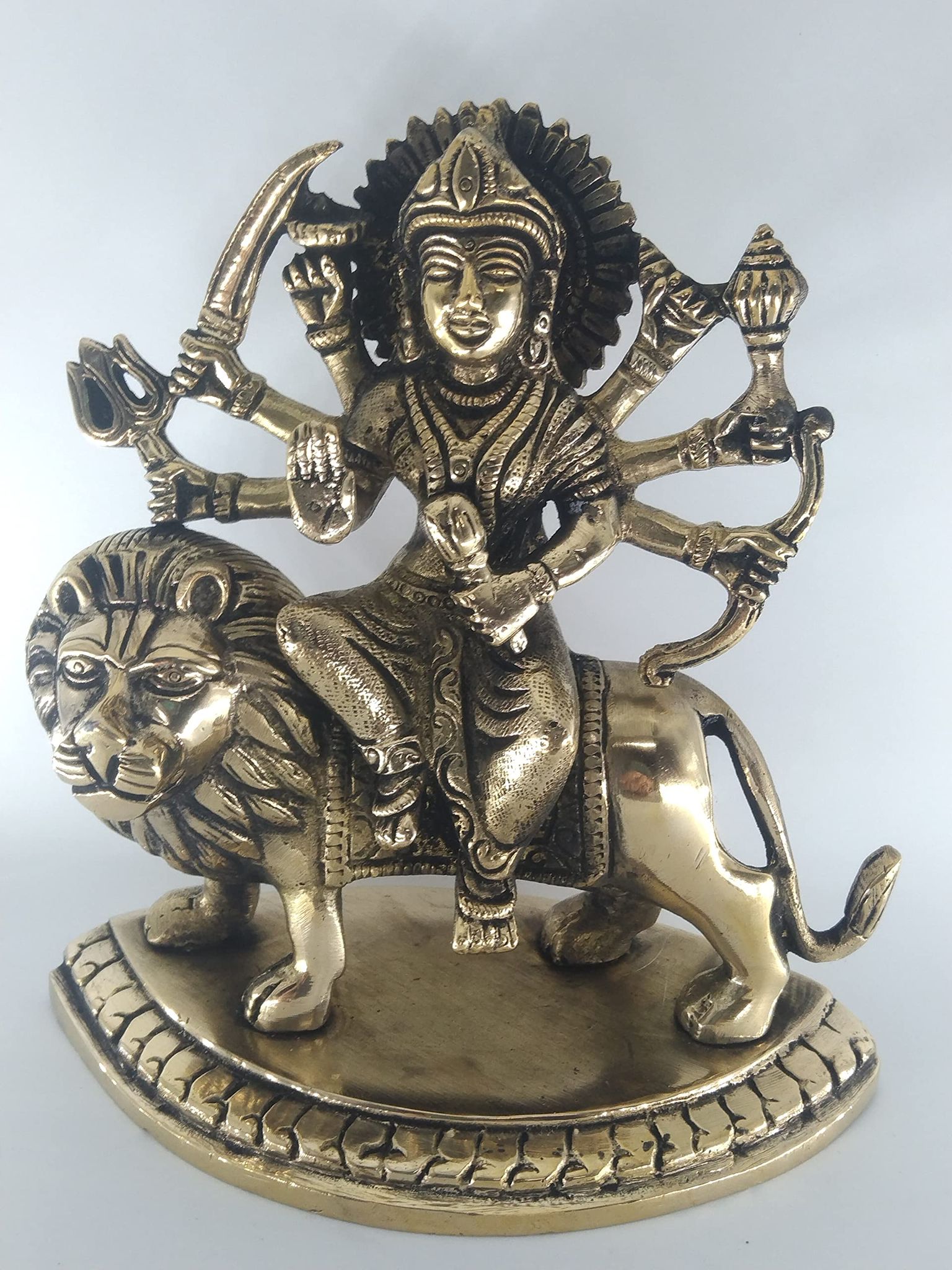 OJKMart MA Durga for Worship - 1.5 KG (Brass)