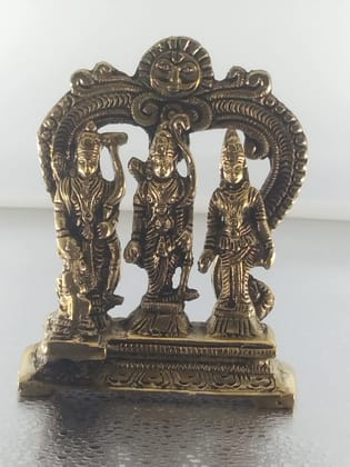 OJKMart Lord Ram, Ma Sita, Younger Brother Laxman and sewak Hanuman Statue Gift/Worship Item - 10 cm (Brass) OJKMart Lord Ram, Ma Sita, Younger Brother Laxman and sewak Hanuman Statue Gift/Worship Item - 10 cm (Brass)