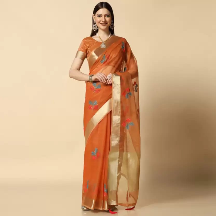 ASISA  Embroidered Bollywood Organza Saree