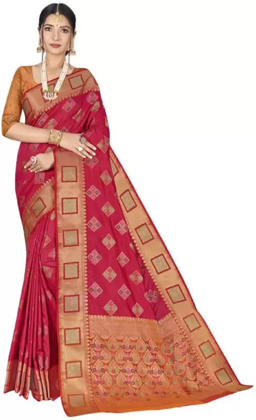 ASISA  Woven Bollywood Cotton Silk Saree