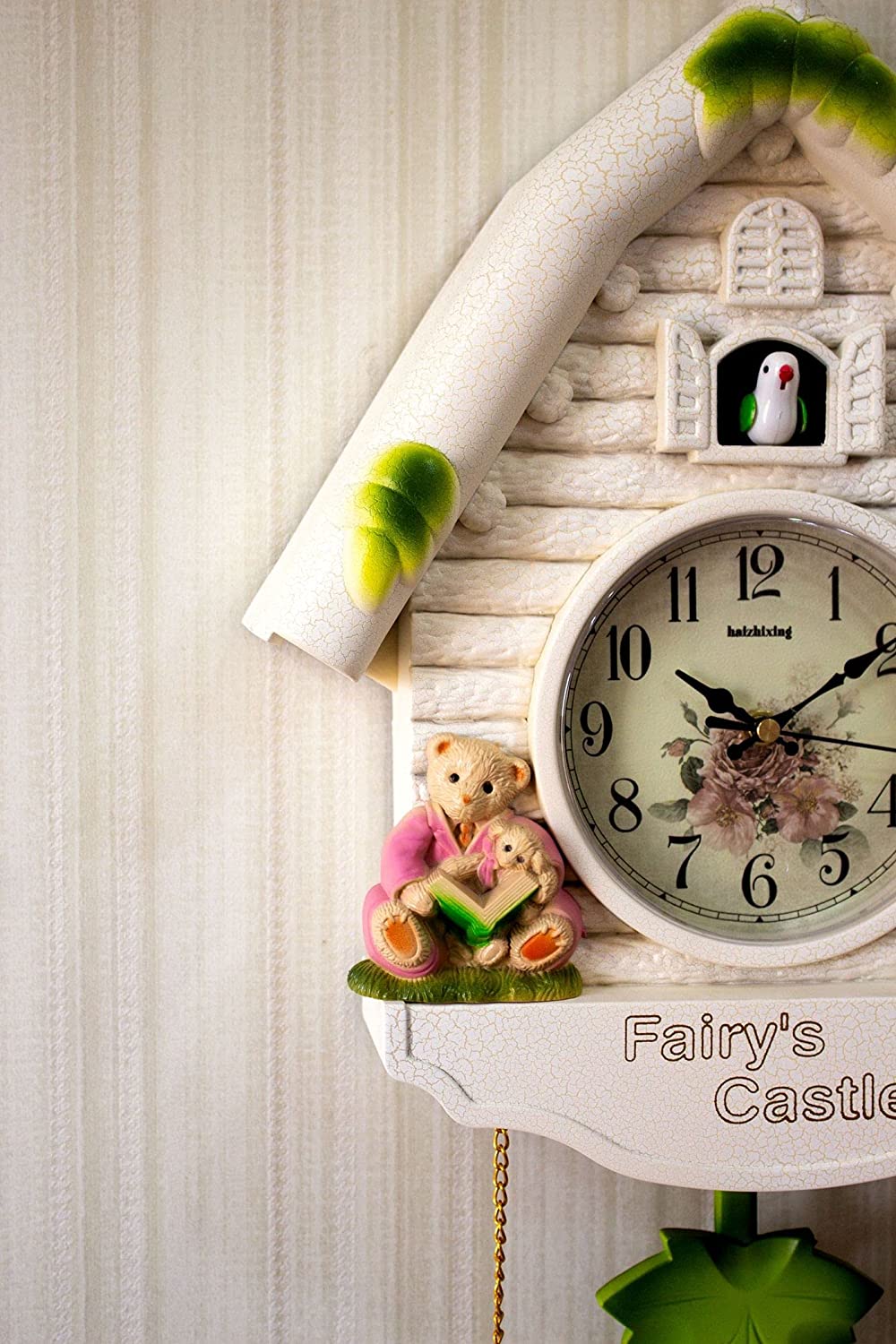 Three Secondz Cute Bird Wall Clock  42 cm x 26 cm - Fixed Door