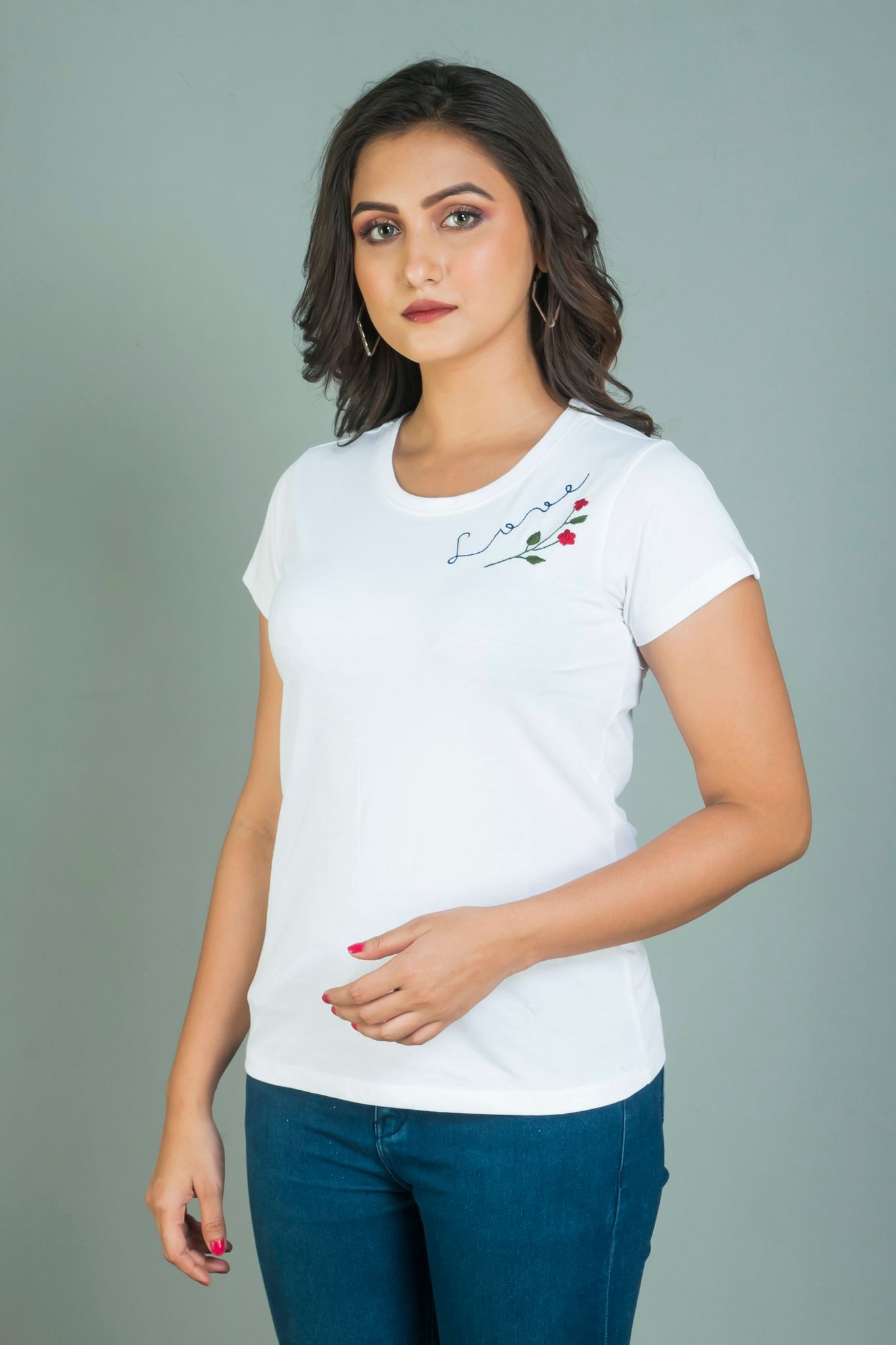 CEASELESS Hand Embroidered Women’s  T Shirt