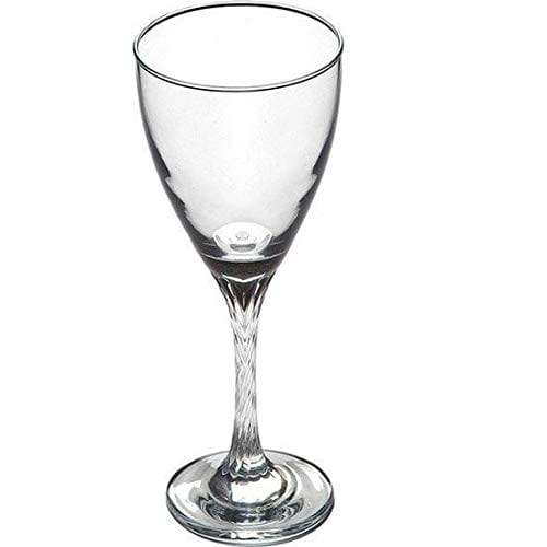 Elegant Clear Glass Goblet with Twisted Stem - Premium Drinkware