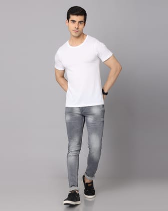 Crepeon Mens Plain Round Neck T shirt