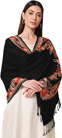 Wani Handicrafts  100% Pure Wool Darbar Design Shawl,