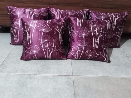 Purple White 3D Cushion Cover/Pillowcase/Throw Pillow cover 14x14 inches (35x35 cm), Pack of 5 Pcs. Purple White 3D Cushion Cover/Pillowcase/Throw Pillow cover 14x14 inches (35x35 cm), Pack of 5 Pcs.