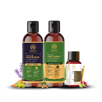 MaatiNaturals Purifying Neem Face Wash , Rejuvenating Face Pack And Vitamin C Serum - Combo Pack MaatiNaturals Purifying Neem Face Wash , Rejuvenating Face Pack And Vitamin C Serum - Combo Pack
