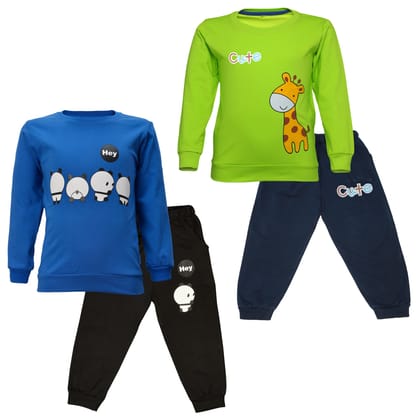 CATCUB Boy's & Girl's Cotton Printed Clothing Set Combo (Multicolor; CC-01-76-4-5) CATCUB Boy's & Girl's Cotton Printed Clothing Set Combo (Multicolor; CC-01-76-4-5)