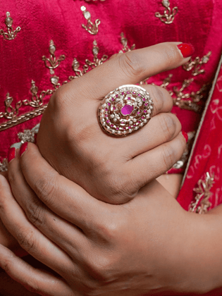 ruby red jadau ring ruby red jadau ring