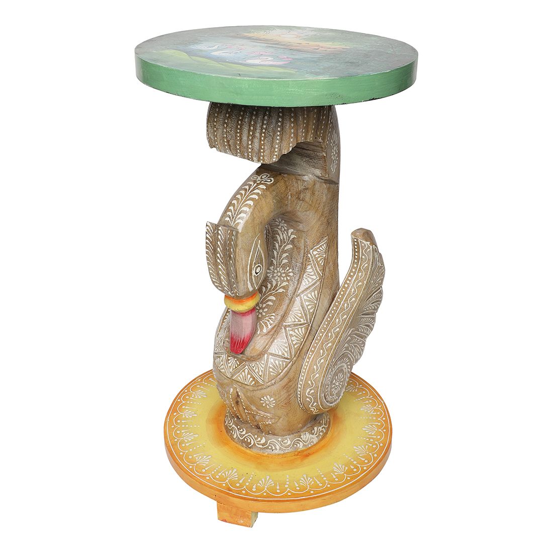 The Cocotier® Ducky Delight end Table: Sturdy Surface for Drinks, Books, etc. Doubles as Wood Plant/Foot Stool or Side Table in Home/Office/Bedroom (L:30xW:30xH:52cm).
