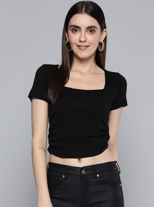 Women Zip Ribbed Crop Top - Trendy Style and Flattering Fit Women Zip Ribbed Crop Top - Trendy Style and Flattering Fit