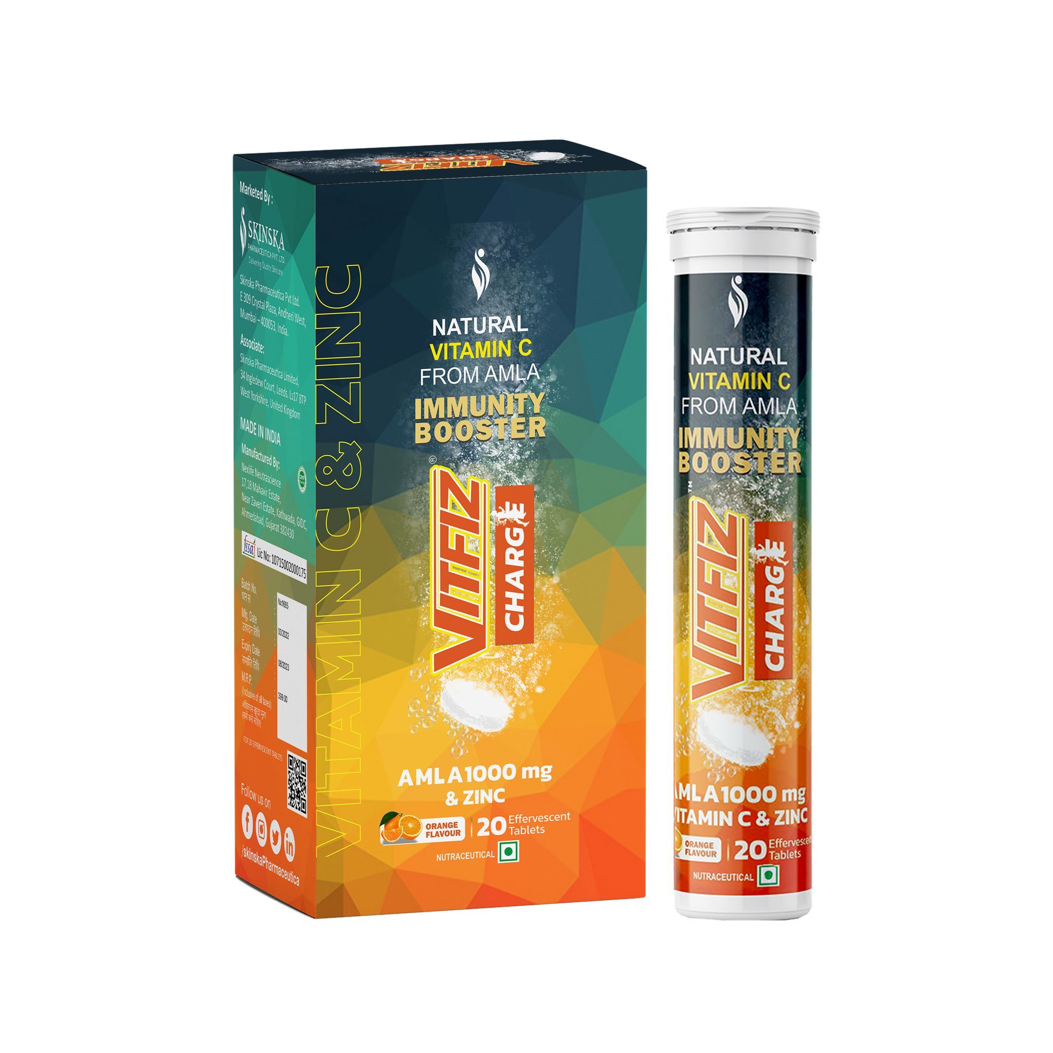 VITFIZ CHARGE VITAMIN C 1000MG EFFERVESCENT TABLETS