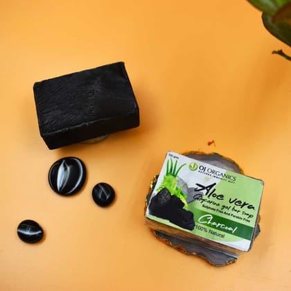 ALOEVERA GLYCERINE SOAP- CHARCOAL | 100gms ALOEVERA GLYCERINE SOAP- CHARCOAL | 100gms