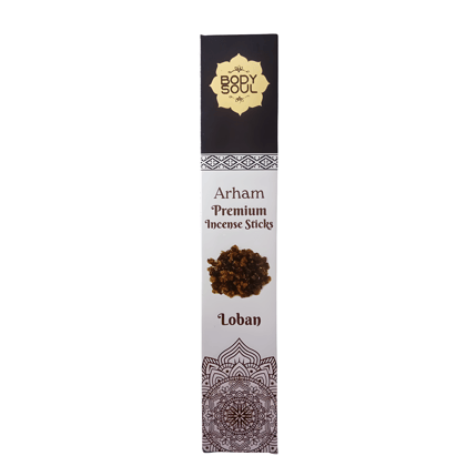 Bodysoul Loban Premium Incense Sticks 20gm Pack of 6| Agarbatti for Puja| Charcoal Free| 100% Organic | Loban Agarbatti| Aromatherapy Meditation Puja…