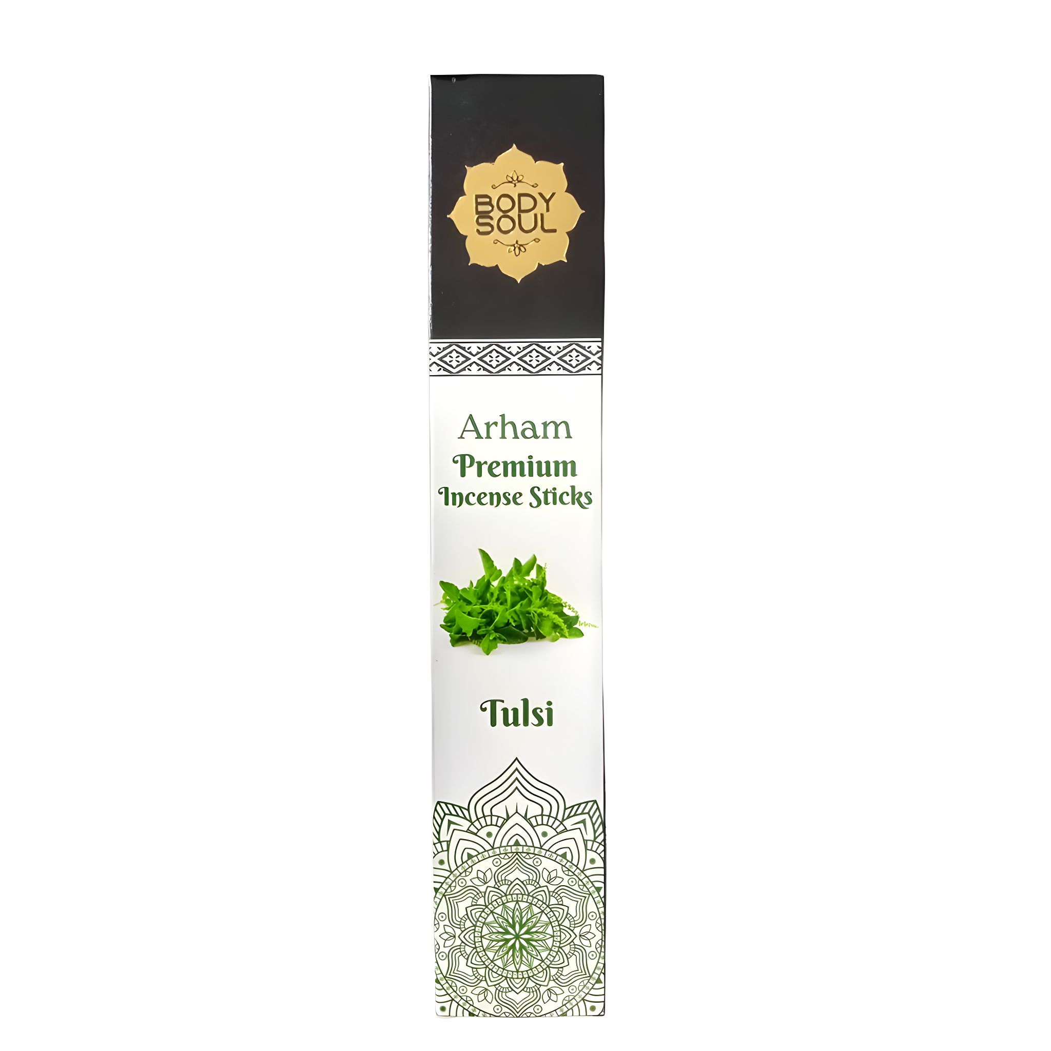 Bodysoul Tulsi Premium Incense Sticks 20gm| Pack of 6 | Agarbatti for Puja | 100% Natural & Charcoal Free | Tulsi Agarbatti| Aromatherapy Meditation Puja