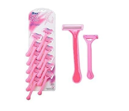 Elecsera Women Soft Care Razor Hair Removing (Pack of 12)
