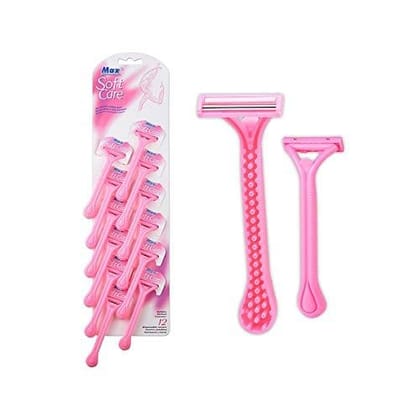 Elecsera Disposable Soft Care Razor Hair Removing Razor for Women (Pack of 12)