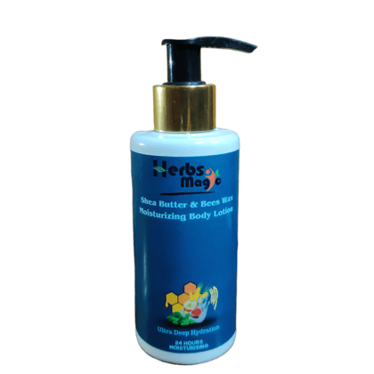 Herbs Magic Shea Butter and Bees wax Moisturizing Body Lotion, Deep Hydration, Intensive care