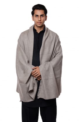 Handwoven Grey Pashmina Shawl Leh (1TTXGENCH12553) Handwoven Grey Pashmina Shawl Leh (1TTXGENCH12553)