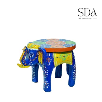 Wooden Elephant Stool, Hand Painted Elephant Stool, Rajasthani Home Decor Handicraft, Home Decorative Items in Bedroom, Living Room Wooden Elephant Stool, Hand Painted Elephant Stool, Rajasthani Home Decor Handicraft, Home Decorative Items in Bedroom, Living Room