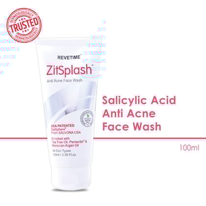 Zitshplash Anti-acne Facewash | 2% Salsphere(Salicylic Acid), Tea tree oil & Pentavitin | 100ml