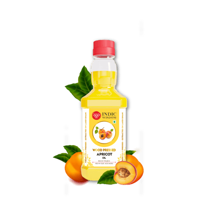 IndicWisdom Wood Pressed Apricot Oil 100ml (Cold Pressed - Extracted on Wooden Churner) | Kolhu/Kacchi Ghani / Chekku