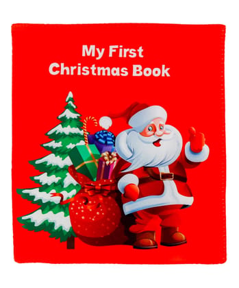 Skyculture� My First Christmas Sensory Soft Cloth Book for Babies, Baby Learning Crinkle Book, Early Education Toy, Gift for Babies Infants Toddlers - English Language