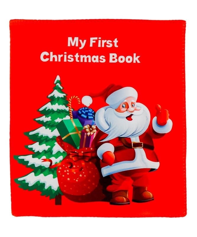 Skyculture� My First Christmas Soft Cloth Book for Babies, Baby Learning Fabric Book, Early Education Toy, Lightweight and Foldable Gift for Babies Infants Toddlers