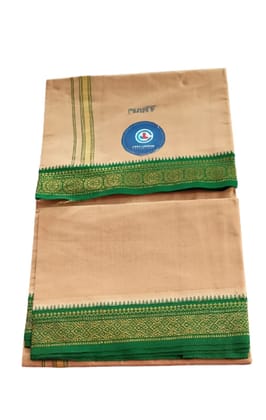 Jinka Lakshmi Collections 100% Handloom Cotton Dhoti With Big Borders 4 Meters Unstitched Pack of 2 (Multicolor-6) Jinka Lakshmi Collections 100% Handloom Cotton Dhoti With Big Borders 4 Meters Unstitched Pack of 2 (Multicolor-6)