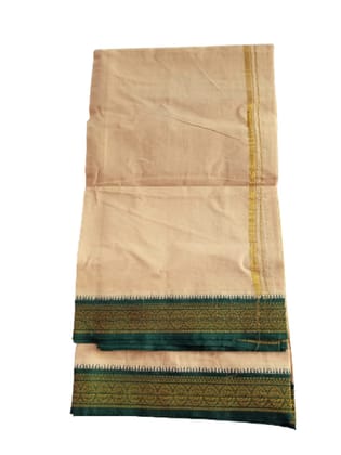 Jinka Lakshmi Collections 100% Handloom Cotton Dhoti With Big Borders Up and Down 4 Meters Unstitched Pack of 2 (Multicolor-6) Jinka Lakshmi Collections 100% Handloom Cotton Dhoti With Big Borders Up and Down 4 Meters Unstitched Pack of 2 (Multicolor-6)