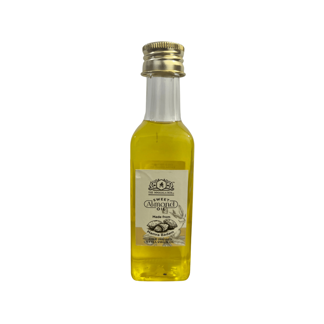 The Masala Box Sweet Almond Oil - Cold Pressed Extra Virgin Mamra Badam Oil 100ml