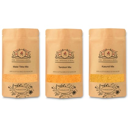 The Masala Box Malai Tikka, Tandoori & Kasundi Spice Mix Combo | Authentic Indian Masalas