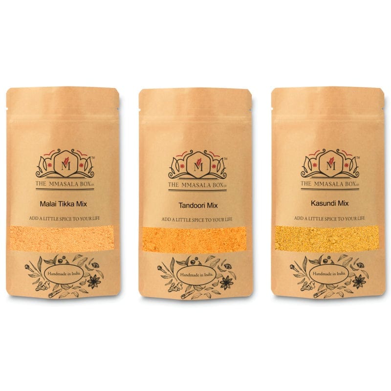 The Masala Box Malai Tikka, Tandoori & Kasundi Spice Mix Combo | Authentic Indian Masalas