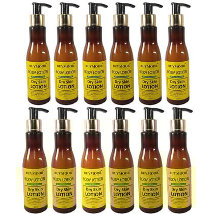 BUYMOOR Dry Skin Deep Nourishing Skin Brightening Body Lotion Men & Women 2400 ML(Pack Of 12).