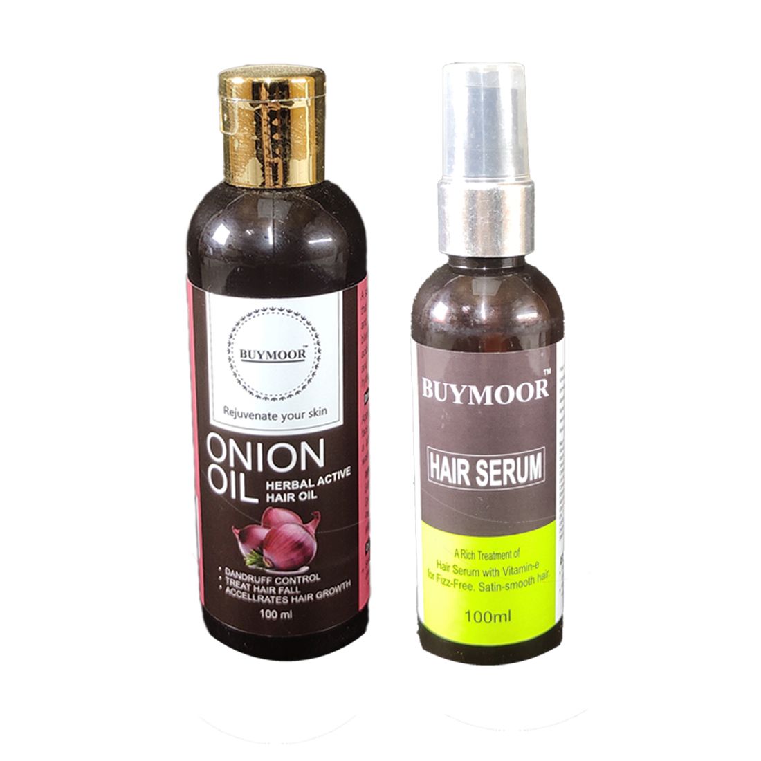 BUYMOOR ONION OIL AND HAIR SERUM FOR MEN & WOMEN 200 ML PACK OF 2