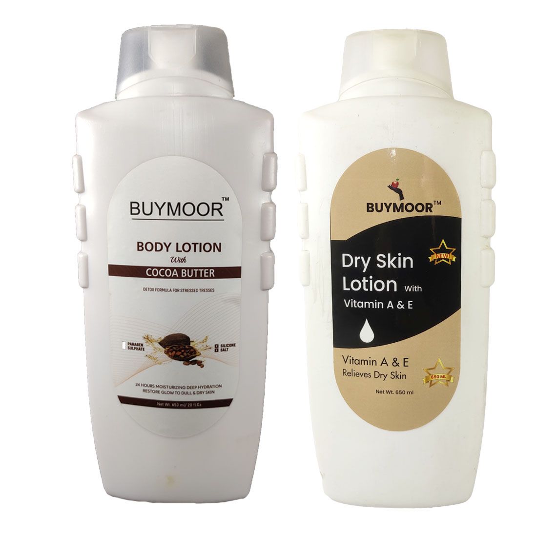 BUYMOOR Cocoa Butter & Vitamin A & E Deep Nourishing Skin Brightening Body Lotion Men & Women 1300 ML(Pack Of 2).