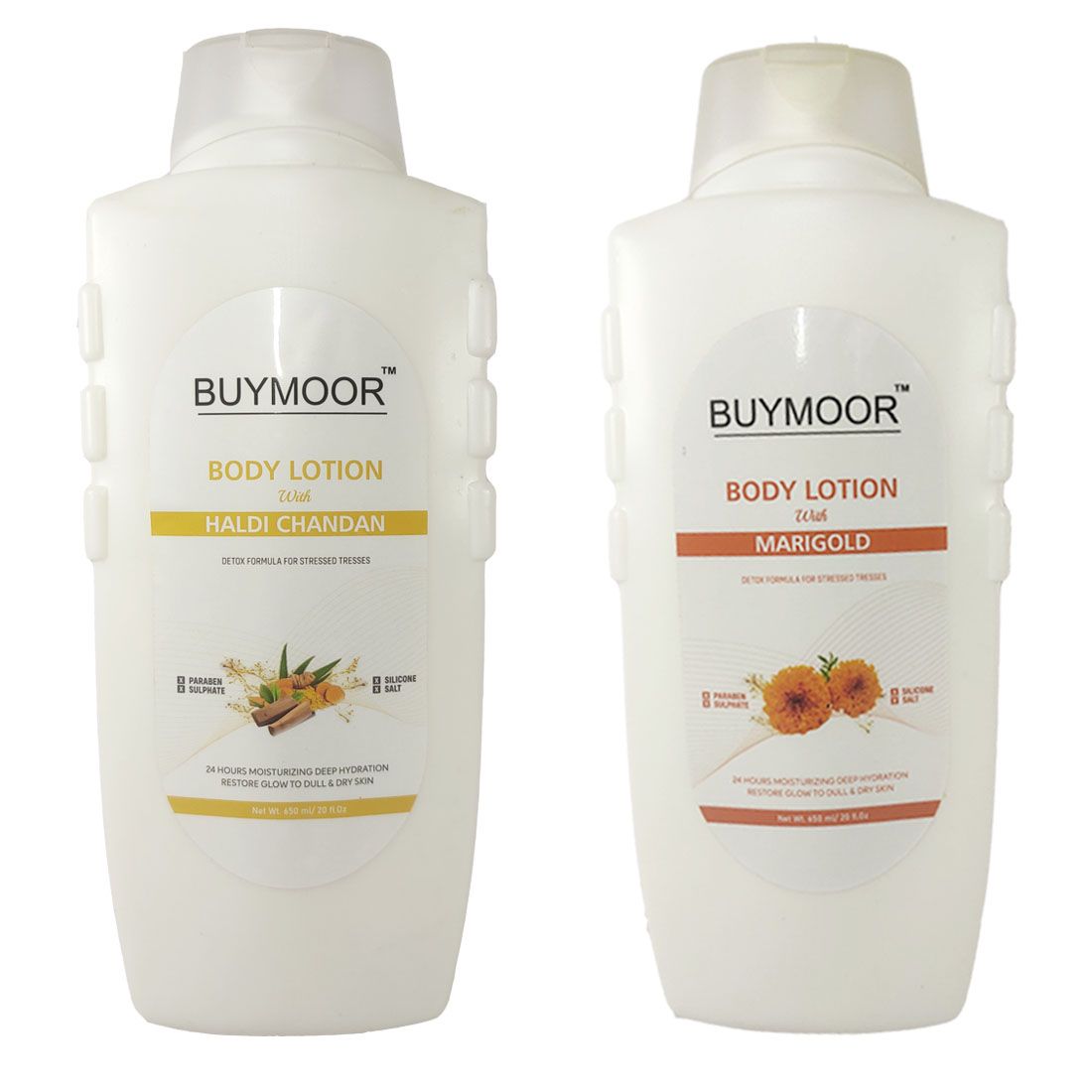 BUYMOOR Haldi Chandan & Marigold Deep Nourishing Skin Brightening Body Lotion Men & Women 1300 ML(Pack Of 2).