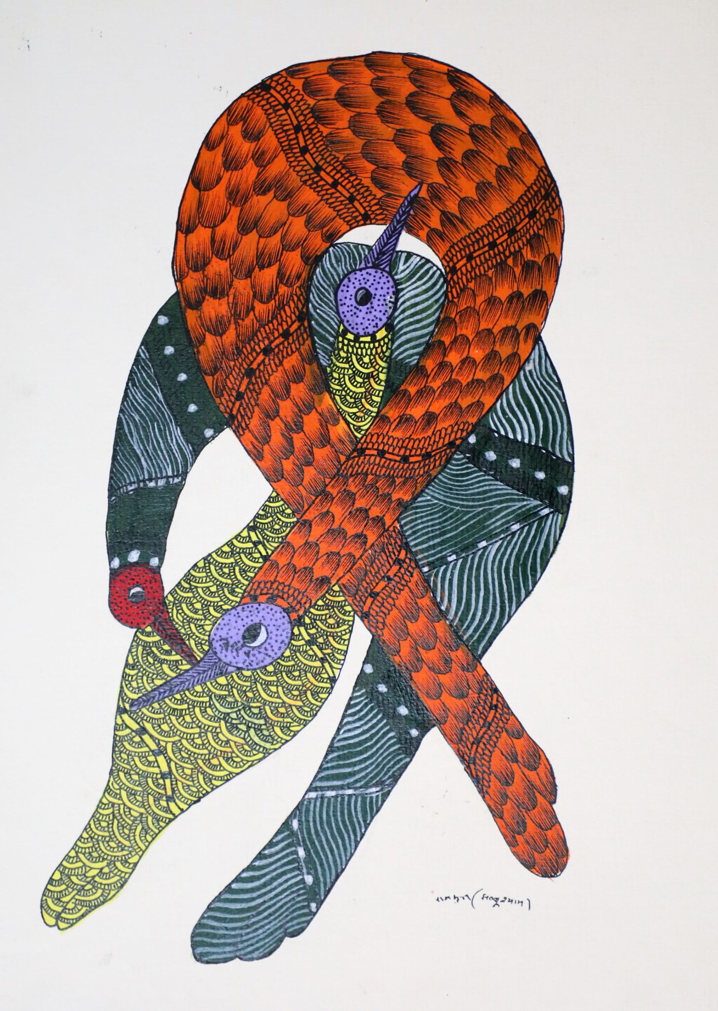 Tribes India Handmade Gond Paper Painting