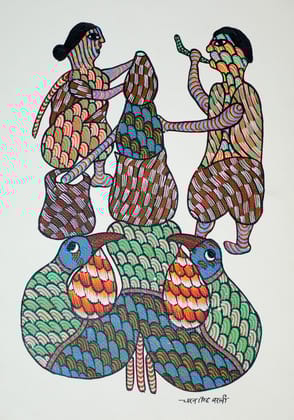 Tribes India Handmade Gond Paper Painting