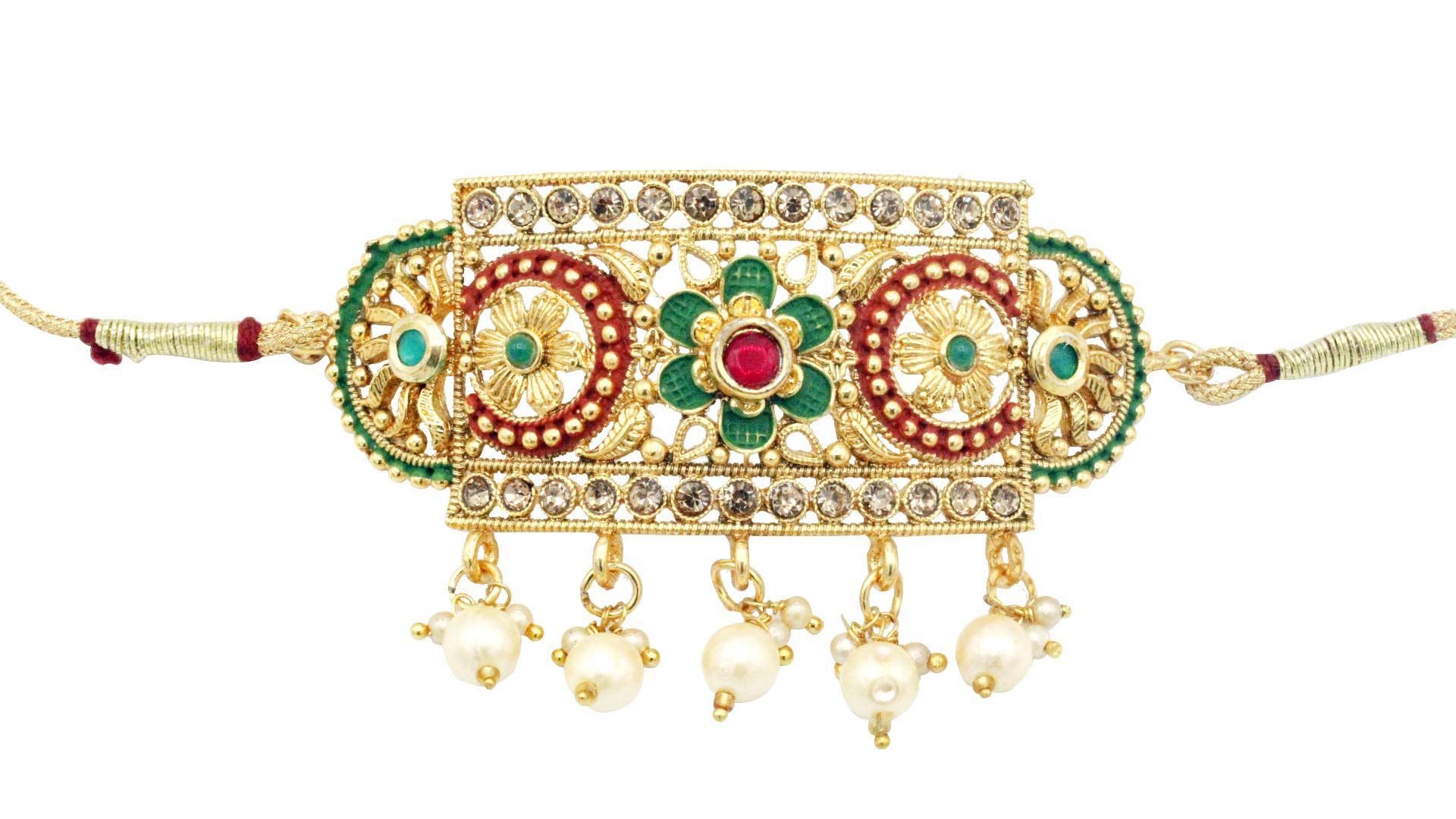 Royal Rajputi Golden Bajuband with Golden Loom for Women| Golden