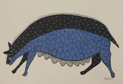 Tribes India Handmade Gond Paper Painting