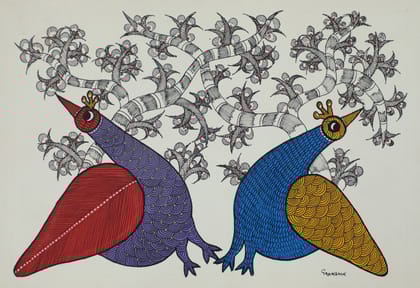 Tribes India Handmade Gond Paper Painting