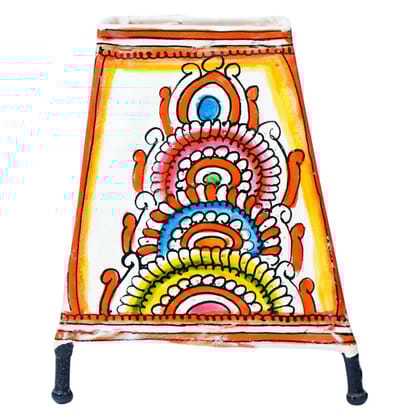 NameSake-Crafted with love Hand Made lamp Handpainted Leather weight: 500 gms Size: 6x6x8 inches