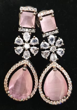 American Diamond with Stone work beautiful party wear earrings